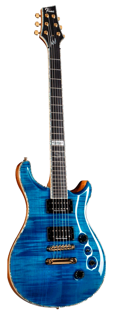 Fame Forum Custom Maple Top TBL Transparent Blue